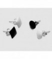 Boucles d'oreilles argent PEN410D de ronds et carrés