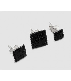 Boucles d'oreilles boule argent couleurs PEN182D