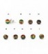  Earrings steel Rasta PEN1177D 