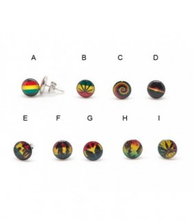  Boucles d'oreilles acier Rasta PEN1177D 