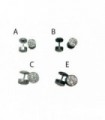 Illusion plugs steel with stones - IP1107D